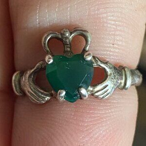 Ring Size 5.5 Sterling Silver 925 Women Tourmaline Semi-Precious Stone